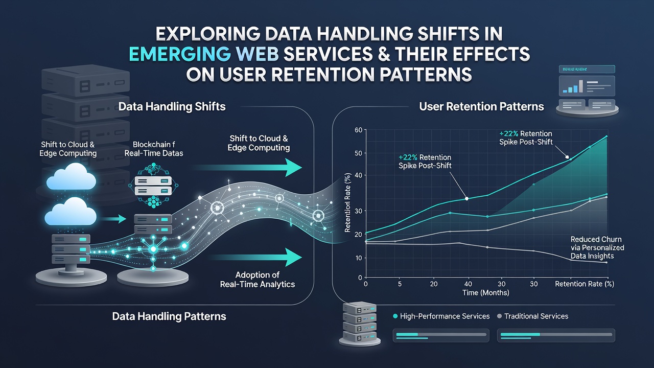 Chart showing correlations between data policy updates and changes in user session duration across sample web services